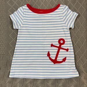 Kelly’s Kids Striped Nautical Anchor Dress ~ 12M